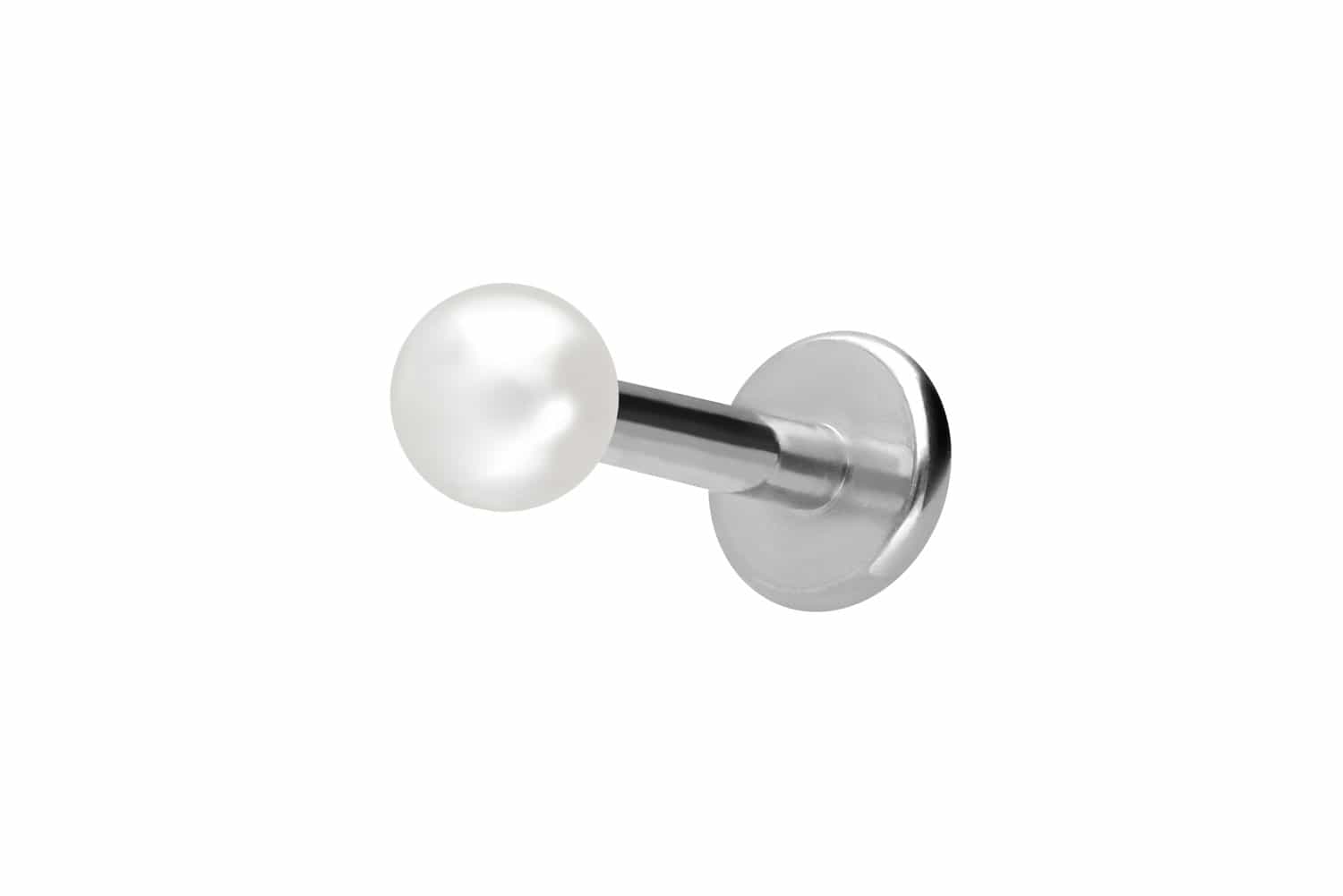 Titan Labret mit Innengewinde SYNTHETISCHE PERLE